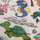 The Coloring Table - Oceantime Fun Design - Xl Rectangle Tablecloth - Fabric Coloring Tablecloth - Colorable Designs - Washable