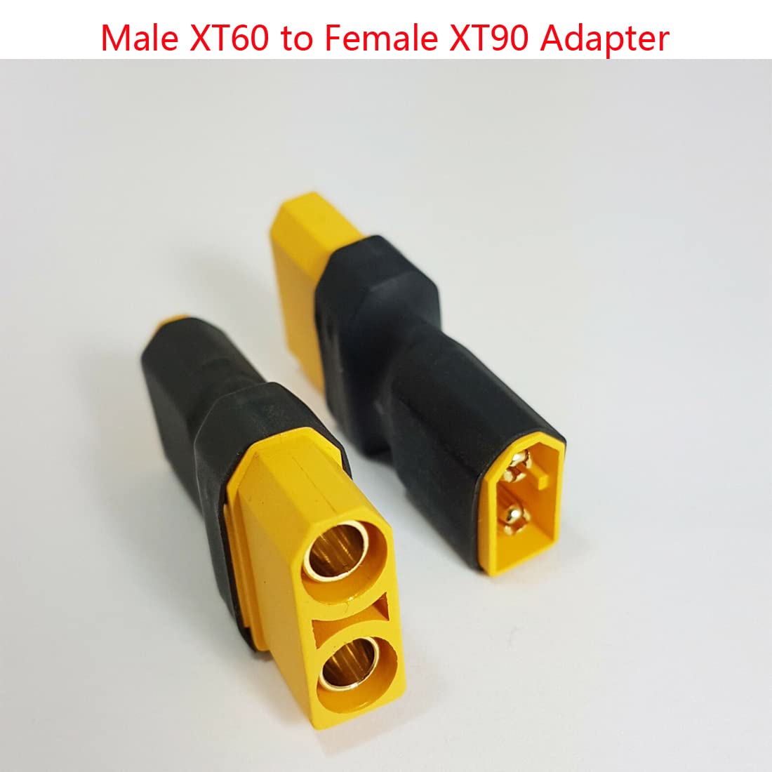 4-Pack XT60 Plug Male Connector to XT90 Plug Female Connector no Wire Adapter for RC Lipo Battery ESC