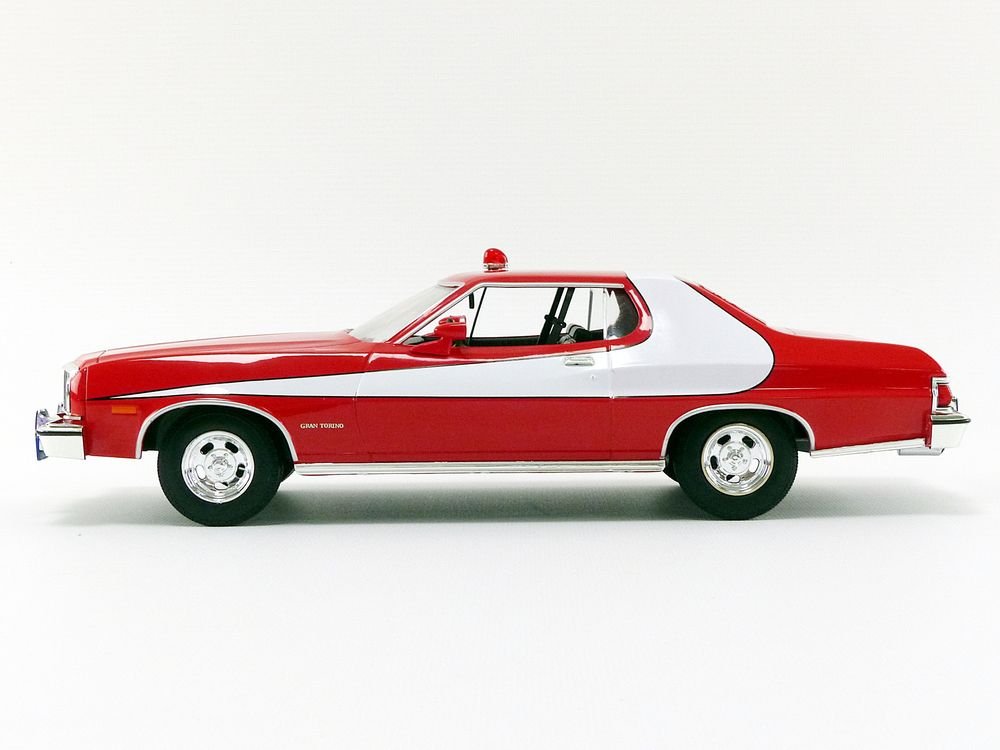 Greenlight 1/18 Diecast Model Car - 1976 Ford Gran Torino - Green - Small - Model 19017 - Starsky and Hutch TV Series