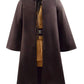 Rongxu Kids Tunic Costume Hooded Robe Outfits Full Set Halloween Cosplay Costume (Small, Light Brown Full Set)