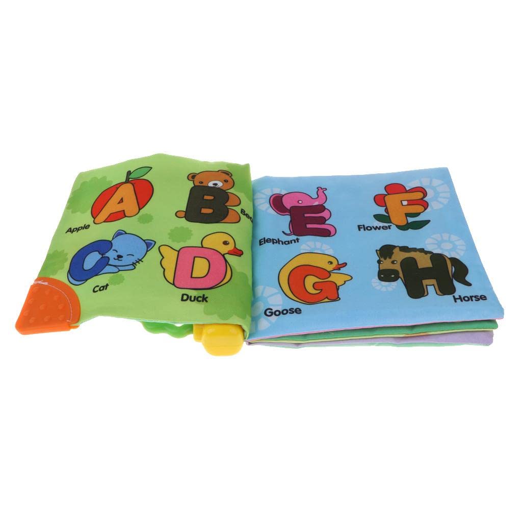 Jazzy Pearls Baby Early Learning 4 Pages Teether Cloth Book Color Shape Cognition Toys|Toys & Hobbies | Educational|1 Cloth Book