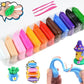 Zokcy (Pack Of 24 Pcs) Colorful Air Dry Clay For Children/Clay For Kids/NonToxic Modeling Magic Fluffy Foam Bouncing Putty Kit 