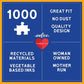 eeBoo: Piece and Love Poppy Bunny 1000-piece square mature-themed Jigsaw Puzzle  Jigsaw Puzzle for mature-themeds and Families  Includes Glossy  Sturdy Pieces and Minimal Puzzle Dust