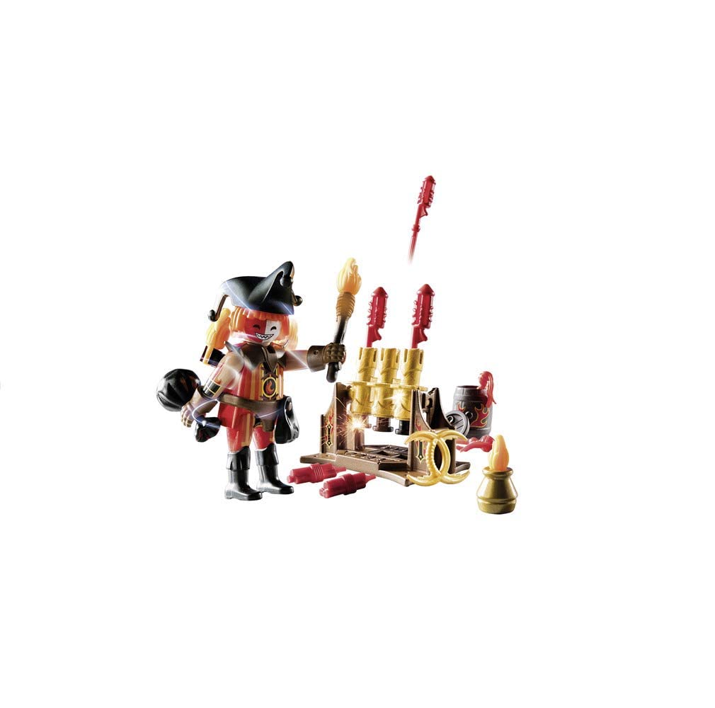Playmobil 70228 Novelmore Knights Burnham Raiders Fire Master with Rocket Launcher  for Children from 4-10 Years