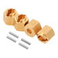 Pothyes 8G Brass Wheel Hex Hub 6Mm Standard Adaptor For Redcat Ascent18 Trx4M 1/18 Rc Crawler Car Stock Upgrade