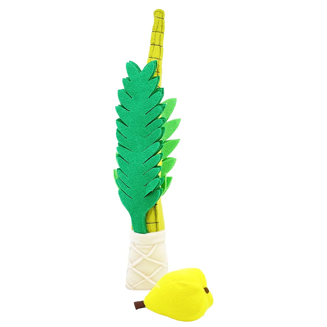 The Dreidel Company Plush Lulav and Etrog, Childrens Toy Set for Sukkot (Single)