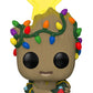 Funko POP! Marvel Holiday Groot with Lights (Glow in The Dark)  limited availability  Multicolor  3.75 inches