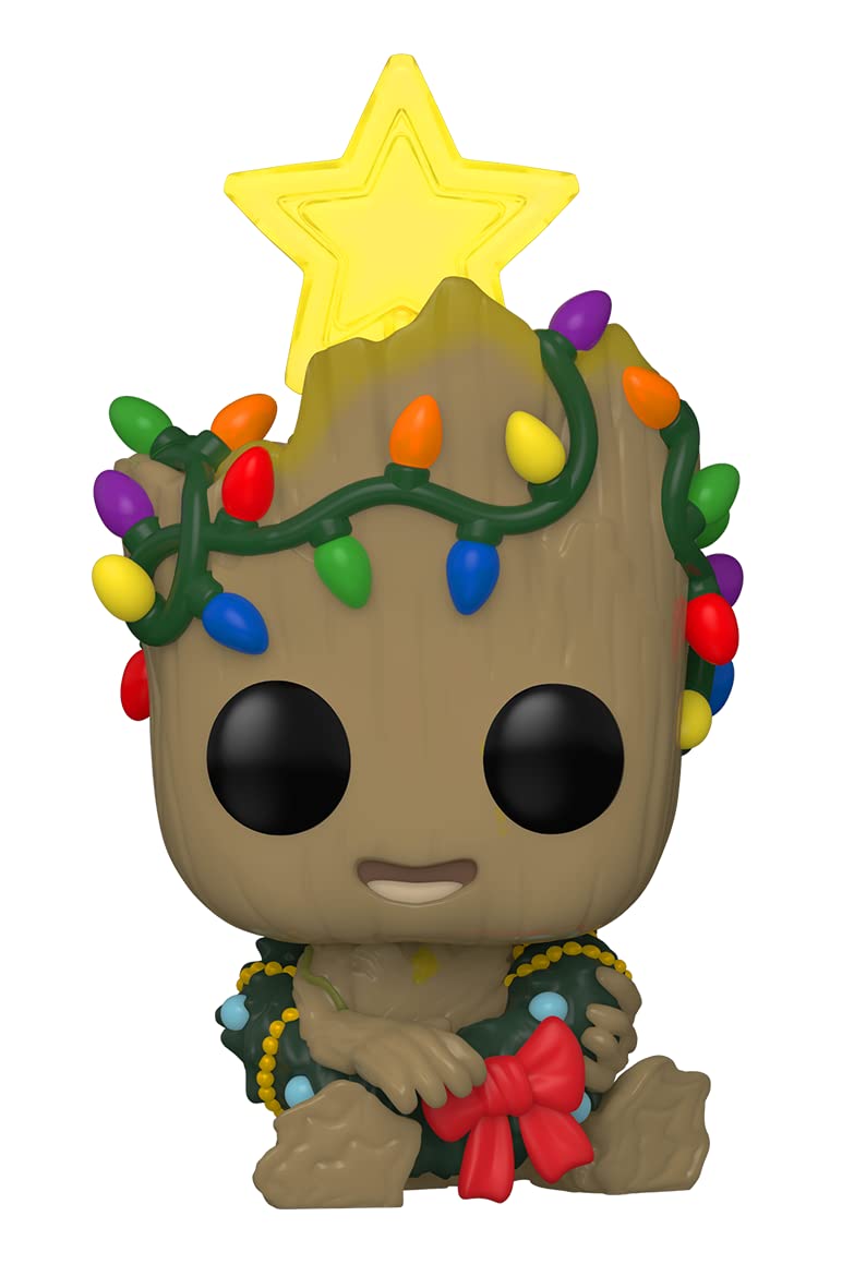 Funko POP! Marvel Holiday Groot with Lights (Glow in The Dark)  limited availability  Multicolor  3.75 inches