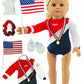 American Fashion World Super Fun Gymnastic For 18-Inch Dolls| 5 Piece Set | Premium Quality & Trendy Design | Dolls Clothes | Outfit Fashions For Dolls For Popular Brands
