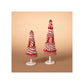 Gerson 2659470 Red And White Clay Dough Candy Tree, Set Of 2
