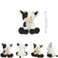 CHELEI2019 Cow Plush Stuffed Animal Toy - Soft, Cuddly, 9" White Cotton for Kids