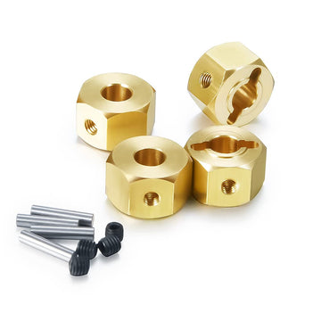 RCLions Brass Wheels Hex Hub 8mm/10mm Extension Hex Drive Adapter for Redcat GEN8 Upgrades Parts 1/10 RC Crawler Car (8mm)