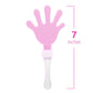 Windy City Novelties 12-Pack 7 Inch Mini Hand Clappers Noisemakers in Bulk (Pink/White)