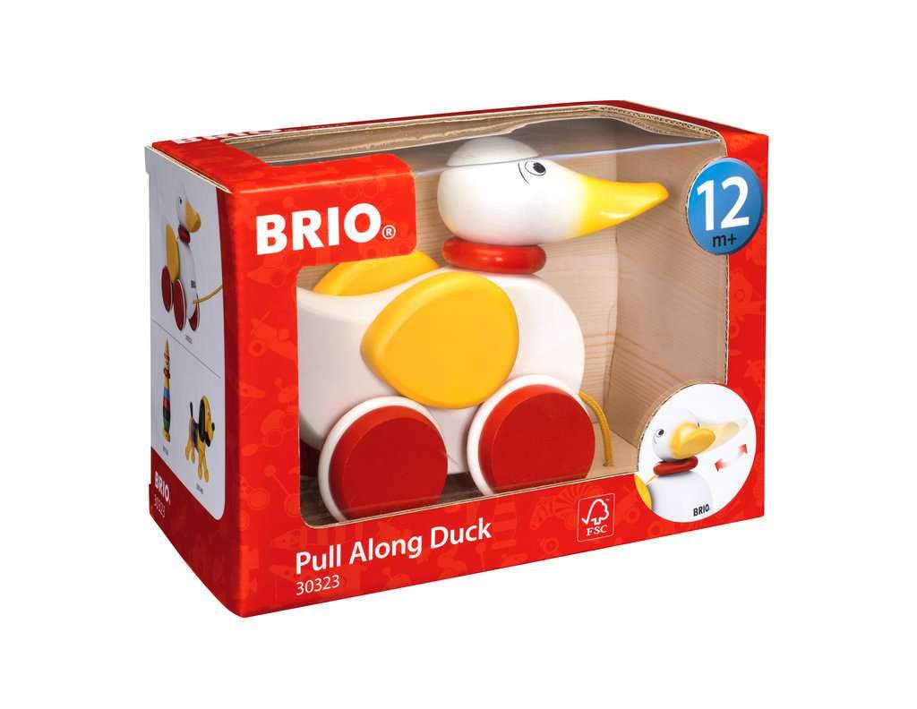 Brio Infant & Toddler 30323 - Pull Along Duck Wood Baby Toy | Flapping Wings | Engaging Motor Skill Development | Certified Sustainable Wood Materials | Ideal For Kids Ages 1 And Up