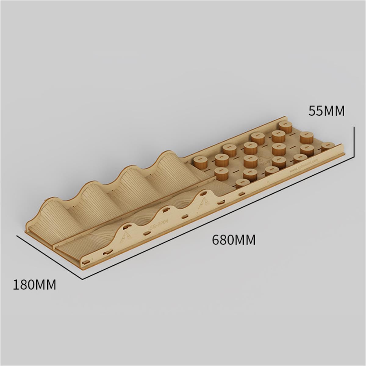 RC Wood Bridge, Crawler Car Simulated Obstacle Steep Roadblock Xyloid Bridge,RC Car Obstacle and Seesaw Simulation Tool Accessor
