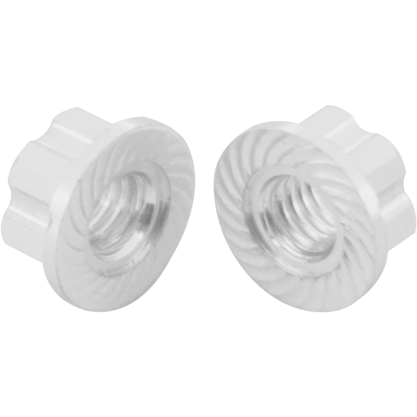 Vgoohobby 4Pcs Hexagonal Nuts, M4 Aluminum Alloy RC Wheel Hex Nuts Compatible with HSP Sakura D3 D4 1/10 RC Car (Silver)