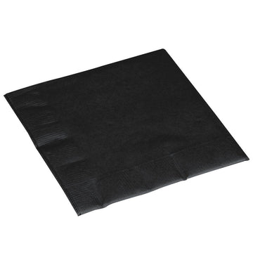 Premium Jet Black 3-Ply Luncheon Napkins - 6.5' X 6.5' (Pack Of 20) - Elegant Design & Disposable Napkins, Durable & Soft Material - Perfect For Parties, Events & Everyday Use