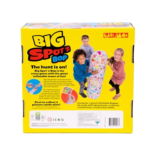 Moose Big Spot 'N Bop! Inflatable Game, 4ft, Multicolor, Model 90997, Fun Race for 2+ Players, Active Mind & Body Activity