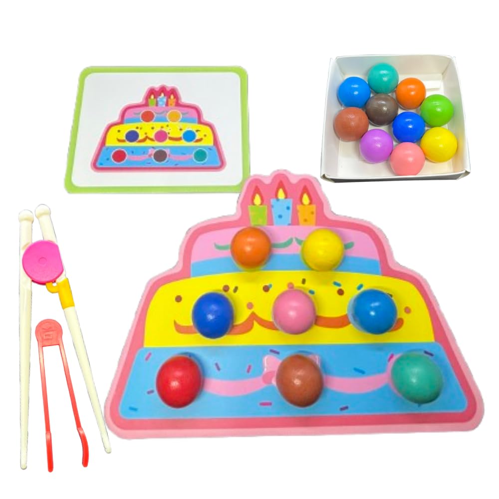 Montessori Beads Puzzle | Develops Pincer Grip Required For Writing | Colour & Pattern Matching Bead Game Toy For 3+ Years | Edu