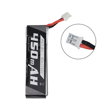 SoloGood 6PCS EMAX 450mAh 1S LiPo Battery 3.8V HV 80C Tinyhawk Whoop HV Batteries PH2.0 for 1S Micro FPV Racing Drone EMAX Quadc