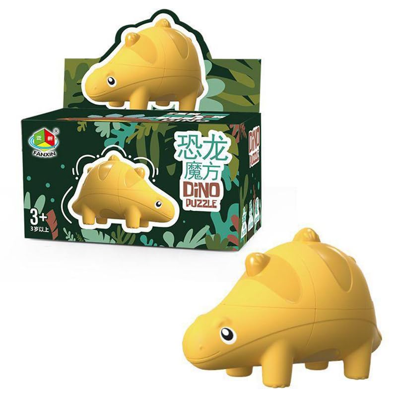 Kiditos Dinosaur (Stegosaurus) Speed Cube 2x2x3 Animal Cube Puzzle, 3D Dino Puzzle, Stress Relief Toy Brain Teasers Toy Games fo