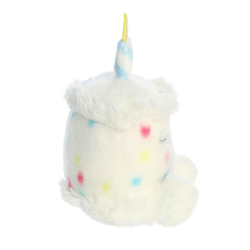 Aurora Adorable Palm Pals Happy B'Day Cake Stuffed Animal - Pocket-Sized Play - Collectable Fun - White 5 Inches