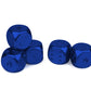 DS.DISTINCTIVE STYLE Aluminum Alloy Dice 5 Pieces 16mm Portable Metal Dices with Case 6 Sided Dice forParty Game (Blue Rectangle