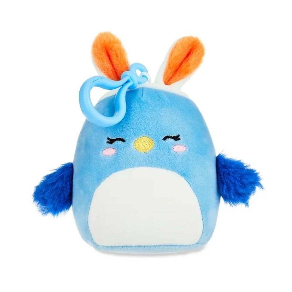 Squishmallows 3.5'''' Easter Clip-On Bebe The Bluebird, Pink