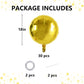 TONIFUL 30Pcs 18 Inch Large Gold Round Shape Foil Balloons Big Gold Circle Helium Mylar Ballons for Birthday Wedding Baby Shower