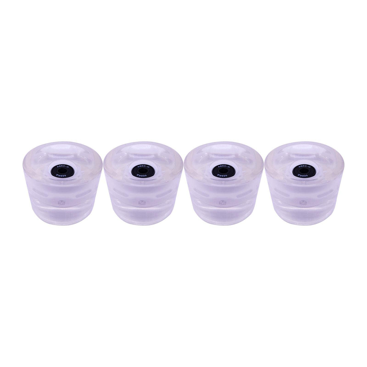 UJEAVETTE 70mm Skateboard Wheels Longboard LED for Street Skating White Black