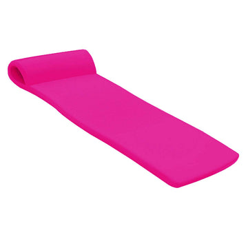 TRC Recreation Sunsation 1.75  Thick Vinyl Coated Foam Swimming Pool Float Mat mature-themed Lounger with Built-in Roll Pillow  Flamingo Pink