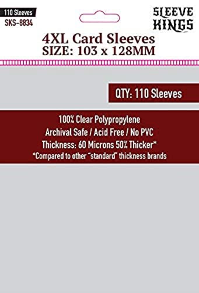 Premium Card Sleeves - 4Xl (103Mm X 128Mm) 110 Sleeves Per Pack