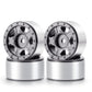 RCLIONS 4pcs Aluminum Alloy 1'' Micro Beadlock Wheels Rims for All 1/24 Scale Axial SCX24 RC Crawler Car Upgrades Accessories
