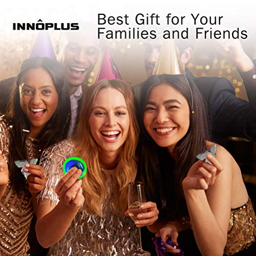 INNÔPLUS Grey Fidget Spinner Toy for Stress Relief, ADHD & Anxiety, Metal Hand Spinner with Luminous Light, 6.35mm x 12.7mm x 4.762