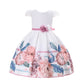 Cosplay Life Floral Dress for Girls and Young mature-themeds Fashion Flower Waistline Kids Party Festival Dress Ages 5-9 Years Old (White  6YRS)