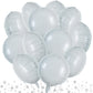 TONIFUL 30Pcs 18 Inch Large White Round Shape Foil Balloons Big White Circle Helium Mylar Ballons for Birthday Wedding Baby Show