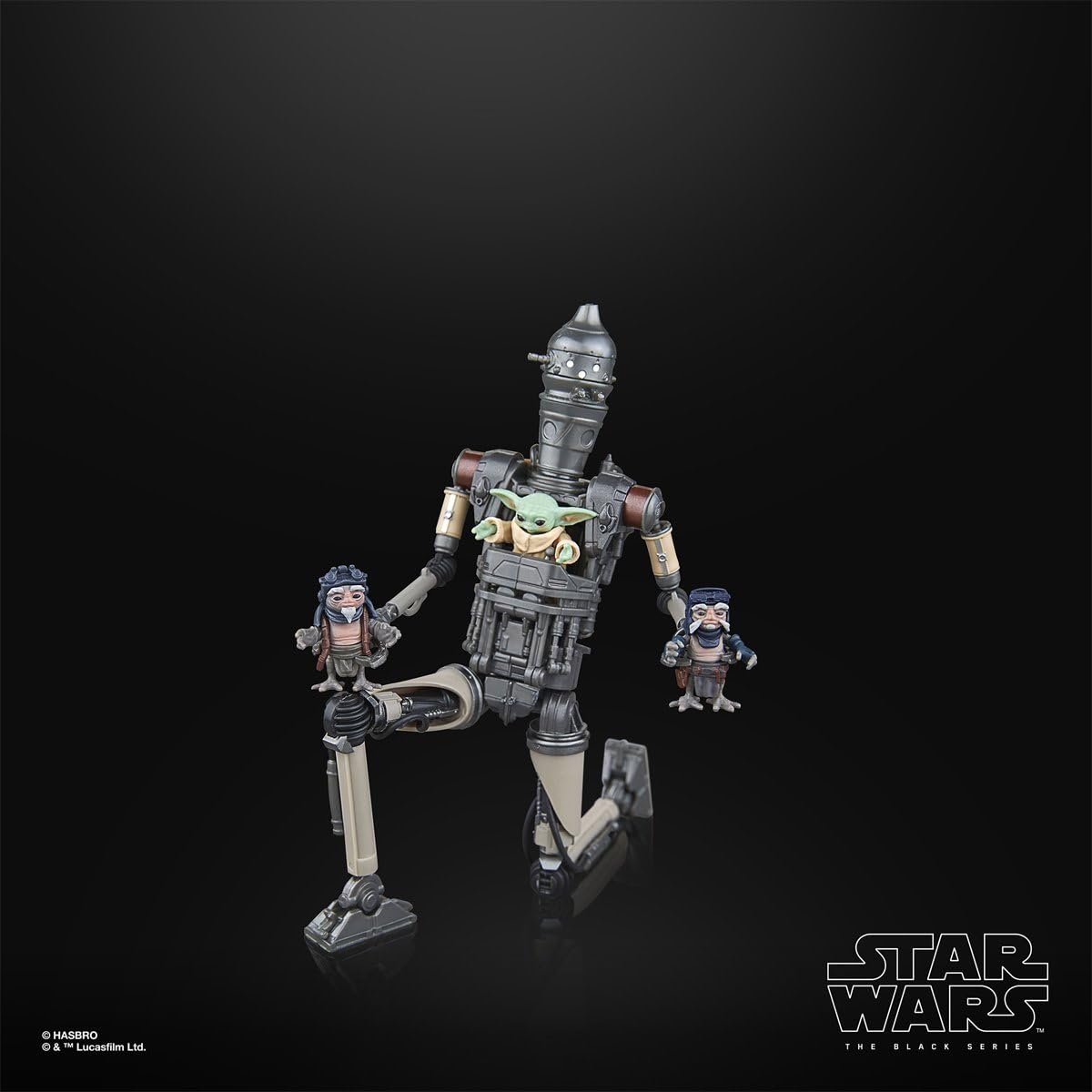 STAR WARS The Black Series IG-12 & Grogu 15cm Action Figure, Model HSG0074, Deluxe Edition, Plastic Material