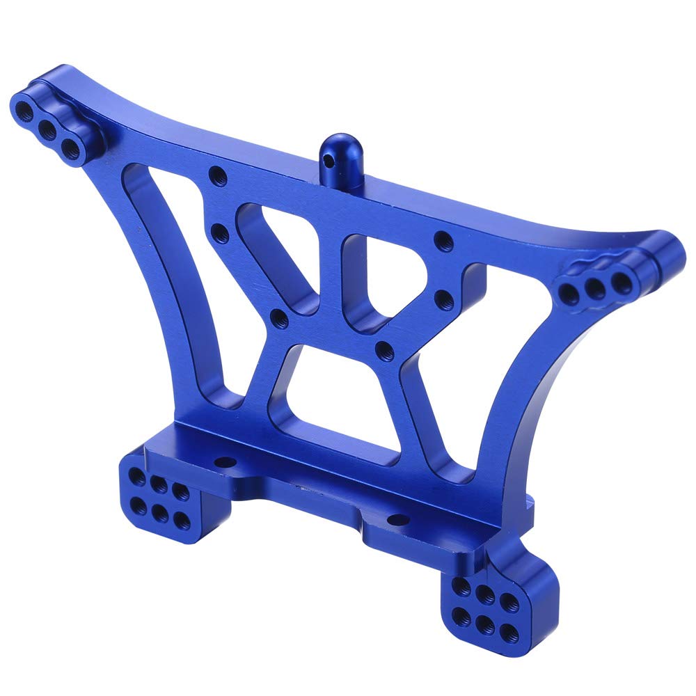 2-Pack Aluminum Front and Rear Shock Tower Set Upgrade Parts for 1/10 Traxxas 2WD Slash Stampede Rustler VXL Blue-Anodized