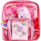 Taufa Villa Unicorn Bag & Stationery Set For Girls  Set Of 7 | Includes Pink Backpack, Diary, Pen, Pencil & More | Cute Unicorn