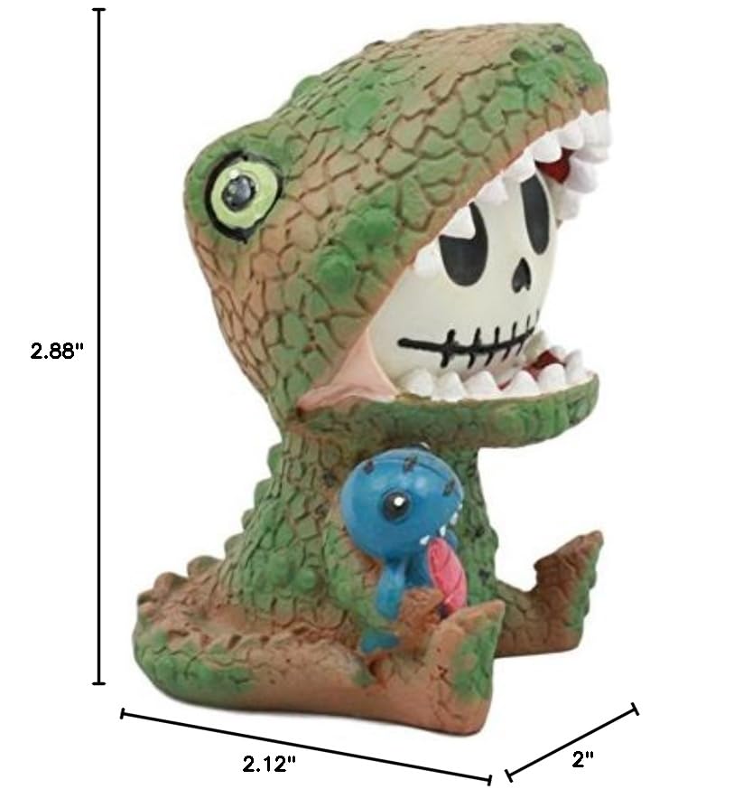 Gifts & Decor Ebros Tyrannosaurus Rex Dinosaur Furrybones Figurine 3' Tall Furry Bones Skeleton In T-Rex Costume Carrying Blue Dino Doll Sit Up Collectible Decorative Toy