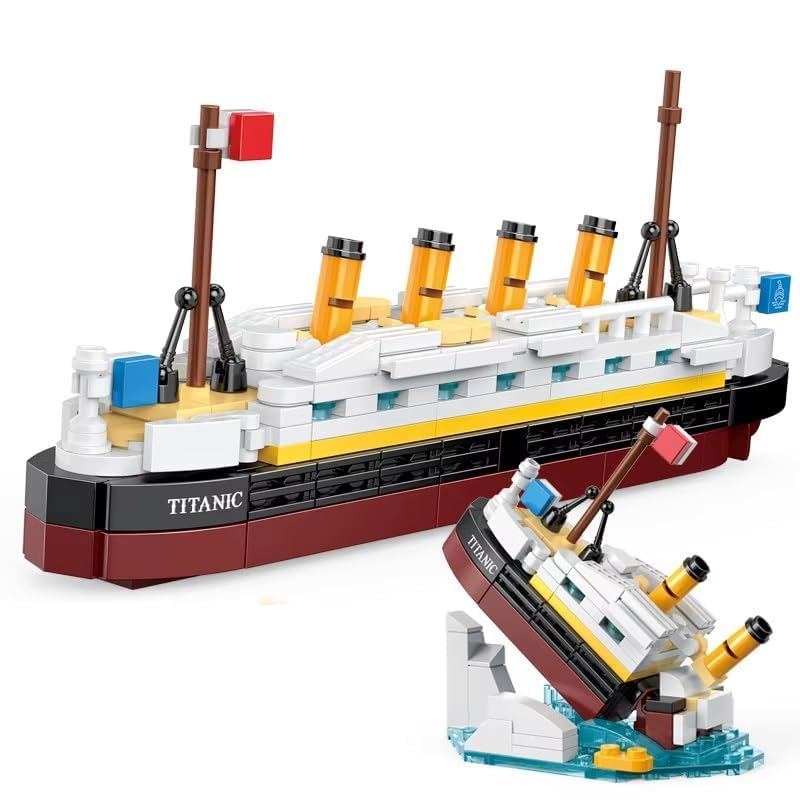 Flokee Titanic Break City Model Building Kit  Cruise Ship Shipwreck Diy Set (290Pcs)