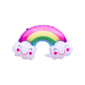 Party Decorz Smiling Cloud Rainbow Theme Big Size Foil Balloon (23X35 Inch, 1Pcs) For Rainbow Theme, Unicorn Theme, Birthday Par