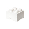 Room Copenhagen, Lego Storage Brick Box - Stackable Storage Solution - Brick 4, White (40030635)