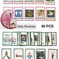 Daily Routines Gestures English Flash Cards Baby Card Learning Toys For Children Pocket Card Pre-Kindergarten Kids Gifts
