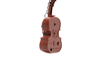 DR DINGUS World's Smallest Violin Keychain - Pocket-Sized Brown Tiny Violin Plays Sad Song - Perfect Gag Gift for Music Lovers