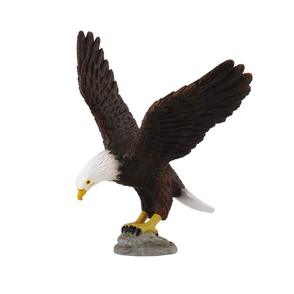 CollectA Wildlife American Bald Eagle Toy Figure - Authentic Hand Painted Model, 4.1L x 3.5H