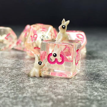 Sage's Portal Animal Familiars Resin DND Dice Set Polyhedral Dice Set for Dungeons and Dragons RPG Pathfinder Tabletop TTRPG (Bu