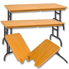 Set Of 3 Brown Breakable Tables For Wrestling Action Figures