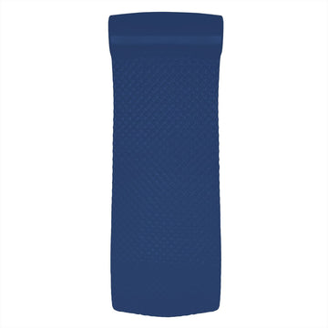 TRC Recreation Super Soft 2  Thick Vinyl Coated Foam Outdoor Swimming Pool Float Mat mature-themed Lounger with Built-in Roll Pillow  Navy Blue