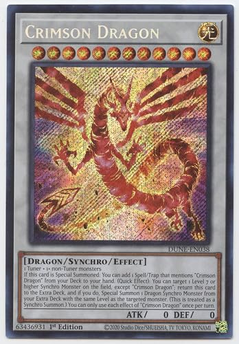 Crimson Dragon - Dune-En038 - Secret Rare - 1St Edition